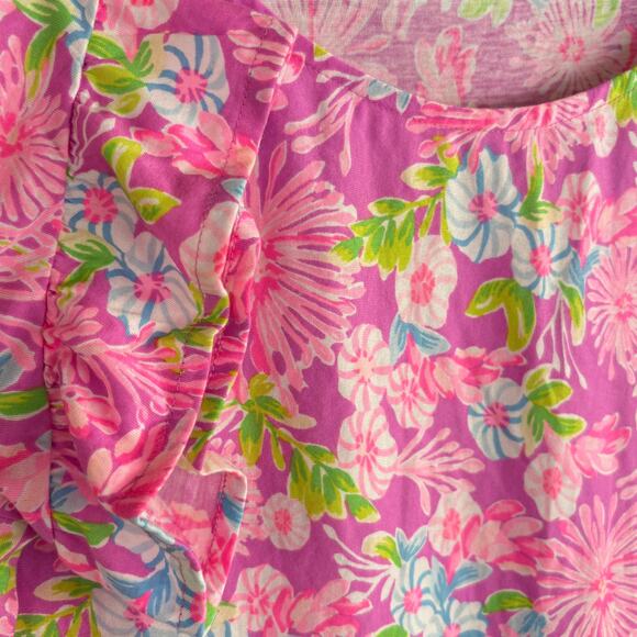 Lilly Pulitzer Jodee Swing Dress XXS NWOT Amythest Moms the Word Floral Tiered - Picture 8 of 10